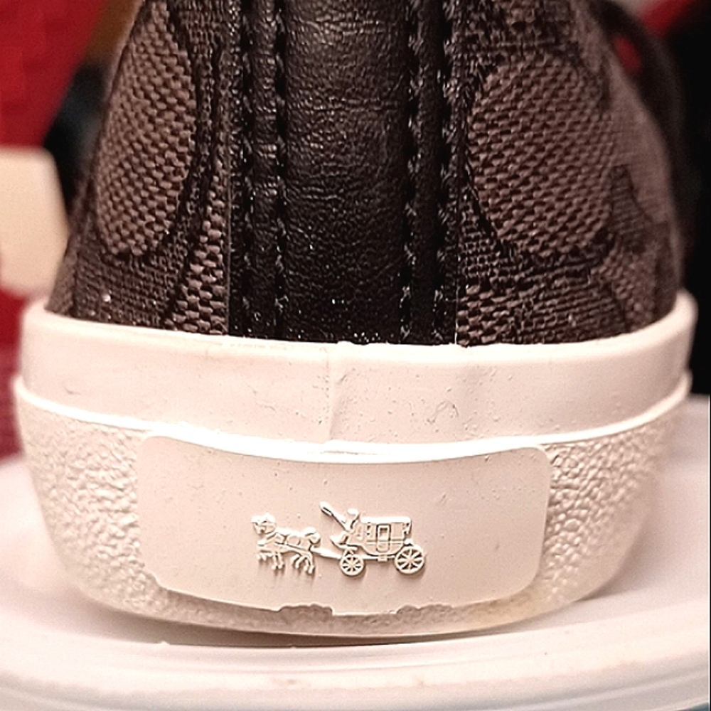 COACH Empire Outline C/Nap Signature Logo Lace Up CC Sneakers EUC - Picture 10 of 14